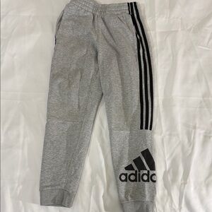 adidas Gray Sweatpants with Black Stripes